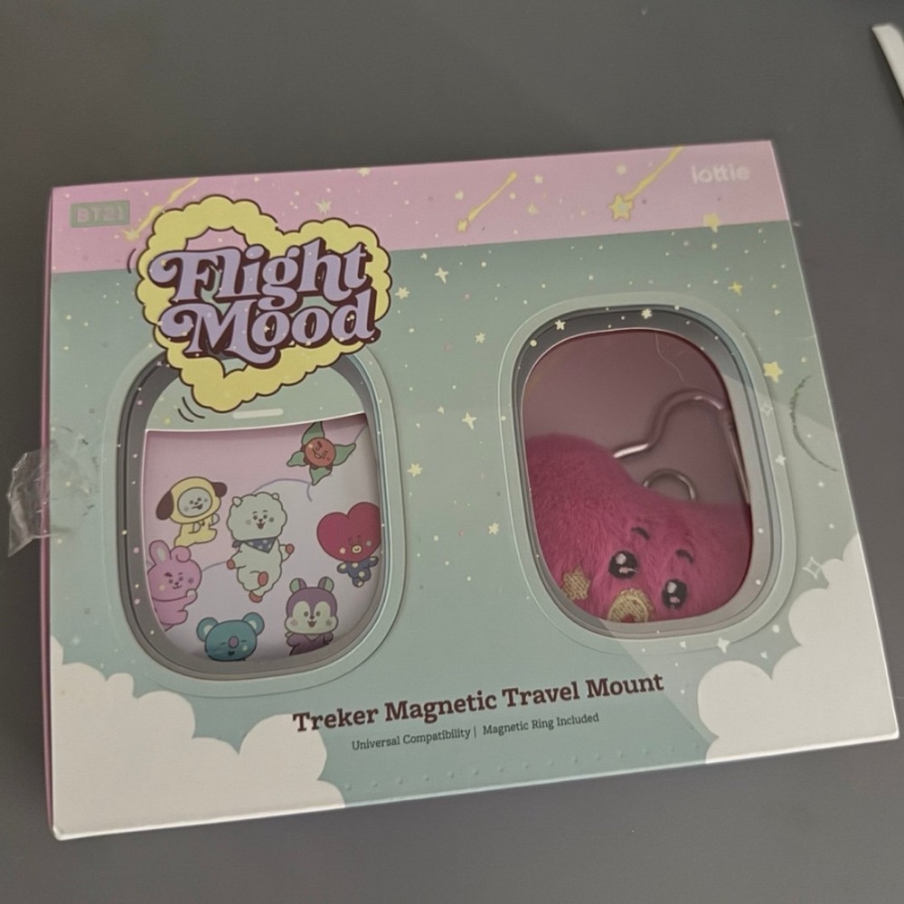 BT21 Flight Mood Treker Magnetic Travel Mount - Pink